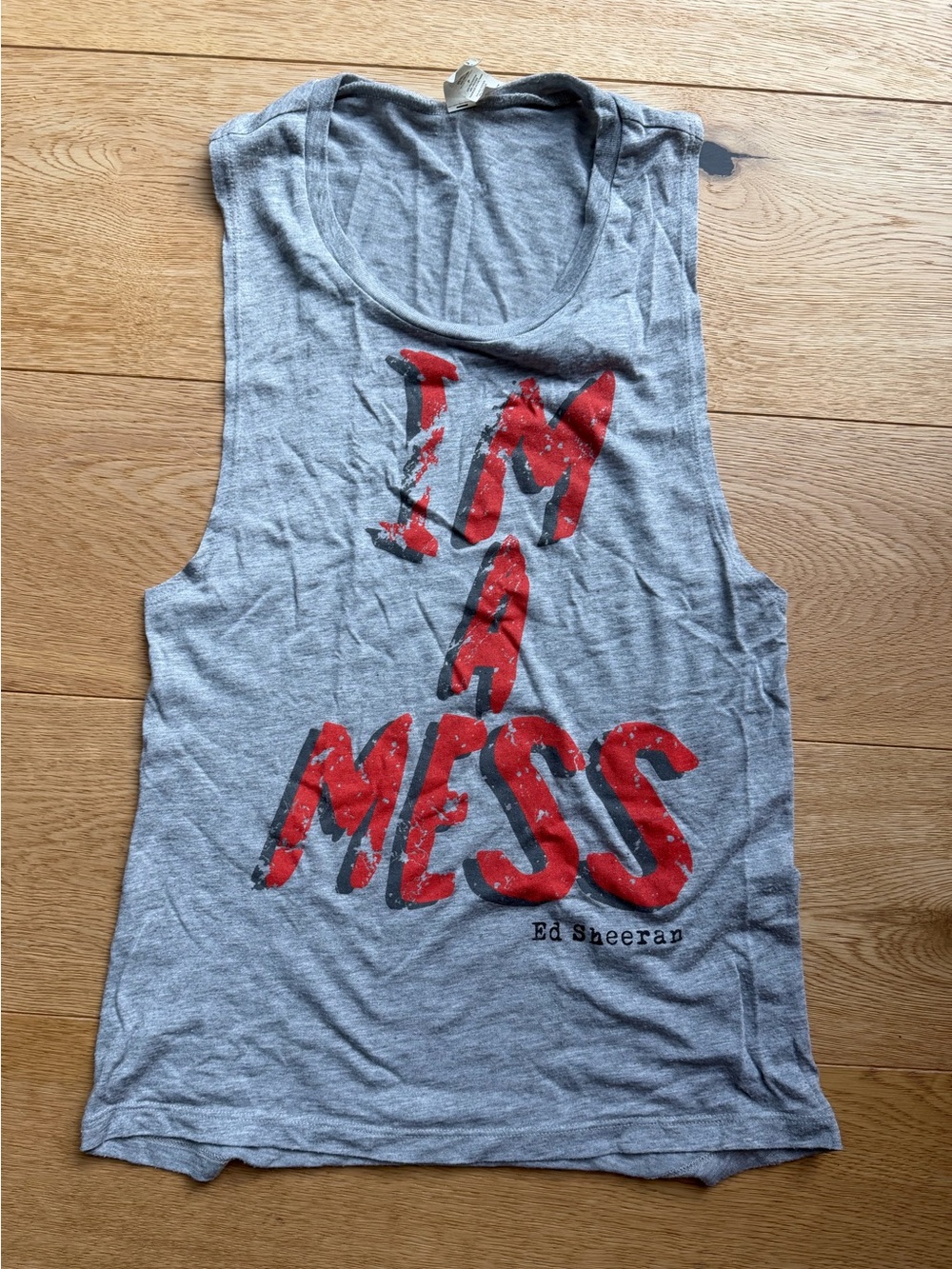 Ed Sheeran “I’m A Mess” Graphic Muscle Tank Top - S